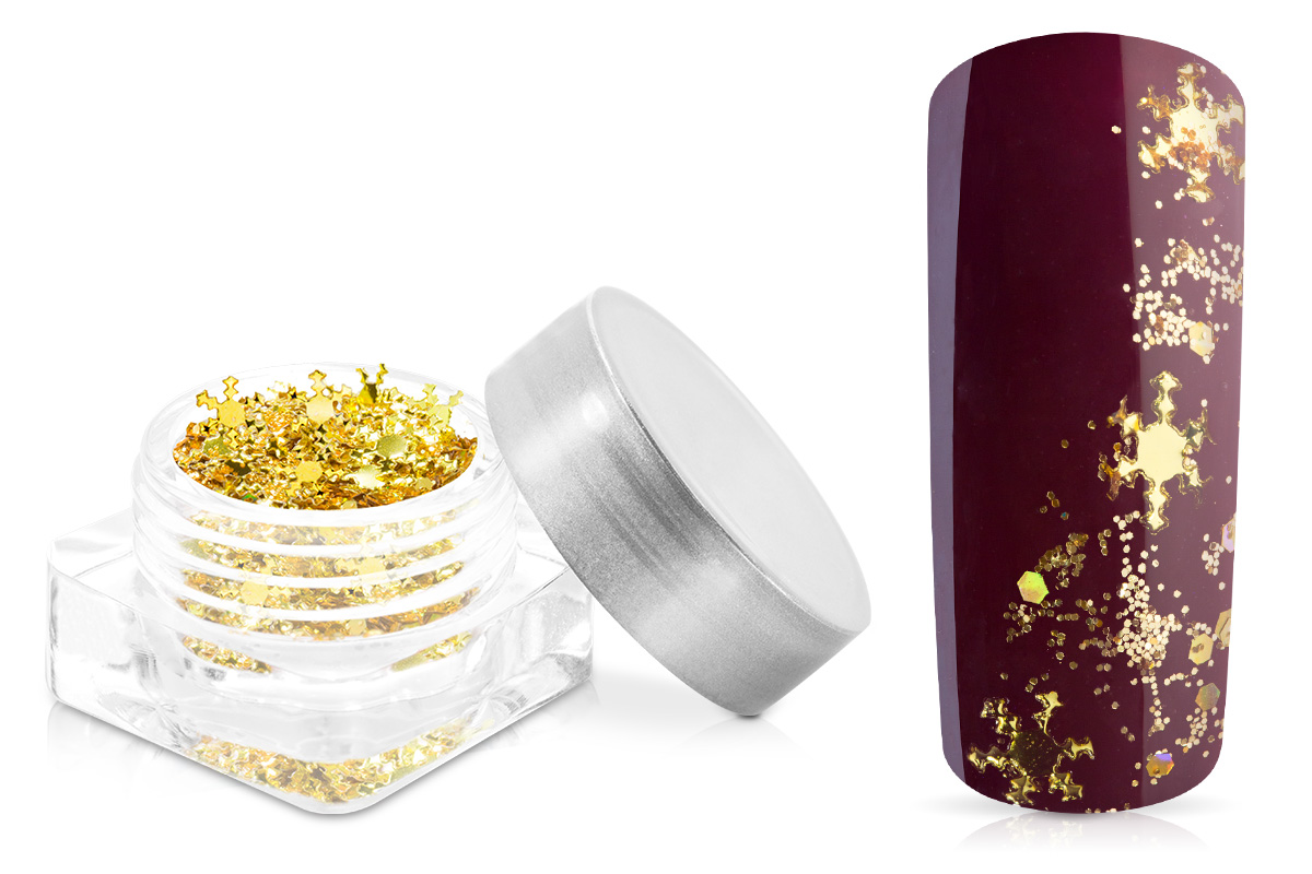 Jolifin Snowflake Glitter - gold