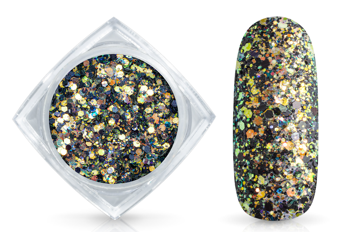 Jolifin LAVENI Sparkle Glitter - hologramm black