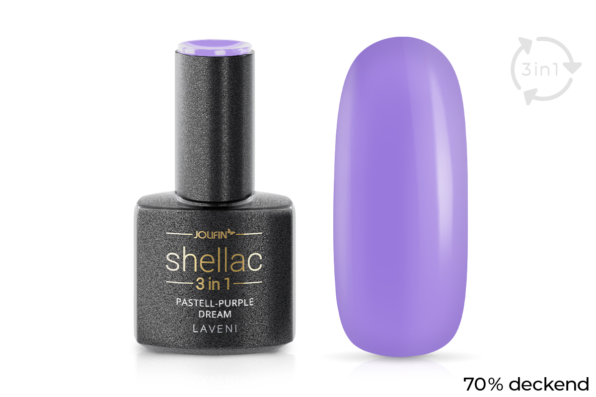 Jolifin LAVENI 3in1 Shellac - pastell-purple dream 10ml