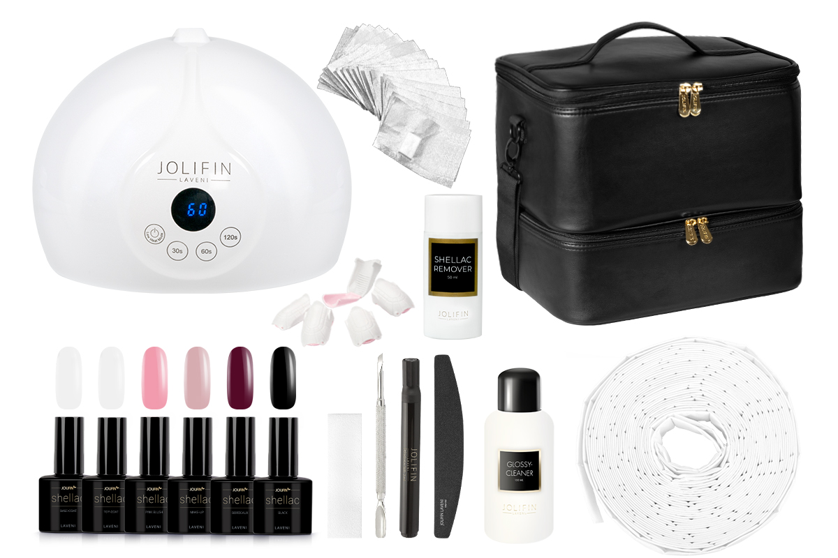 Jolifin LAVENI Shellac Starter Set - M - Luna Device & Storage Bag