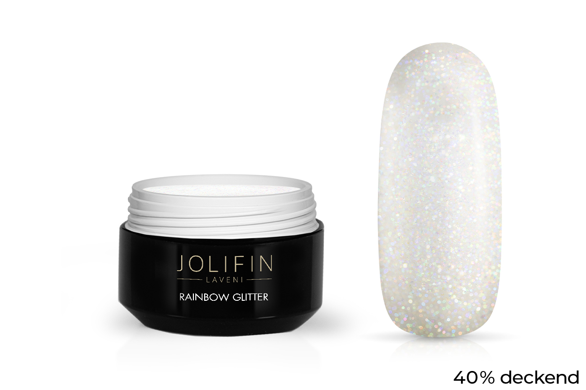 Jolifin LAVENI Farbgel - rainbow Glitter 5ml