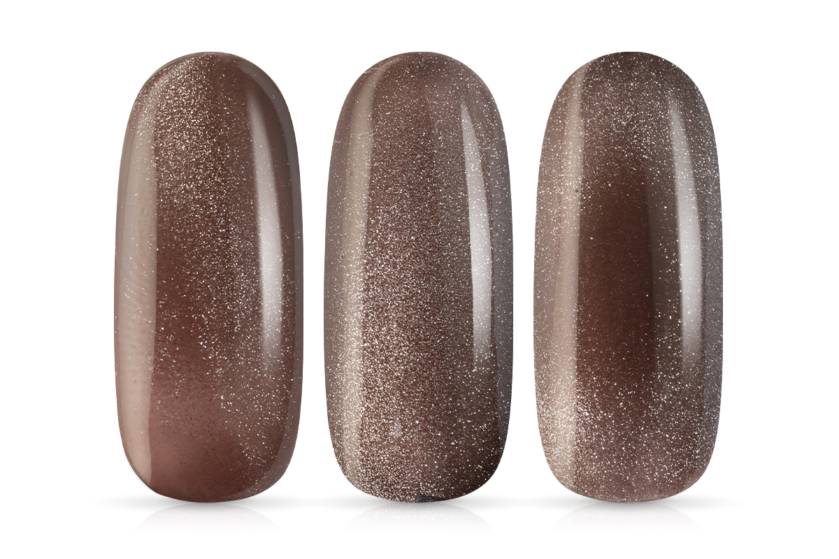 Jolifin LAVENI Shellac - Cat-Eye chocolate brown 10ml