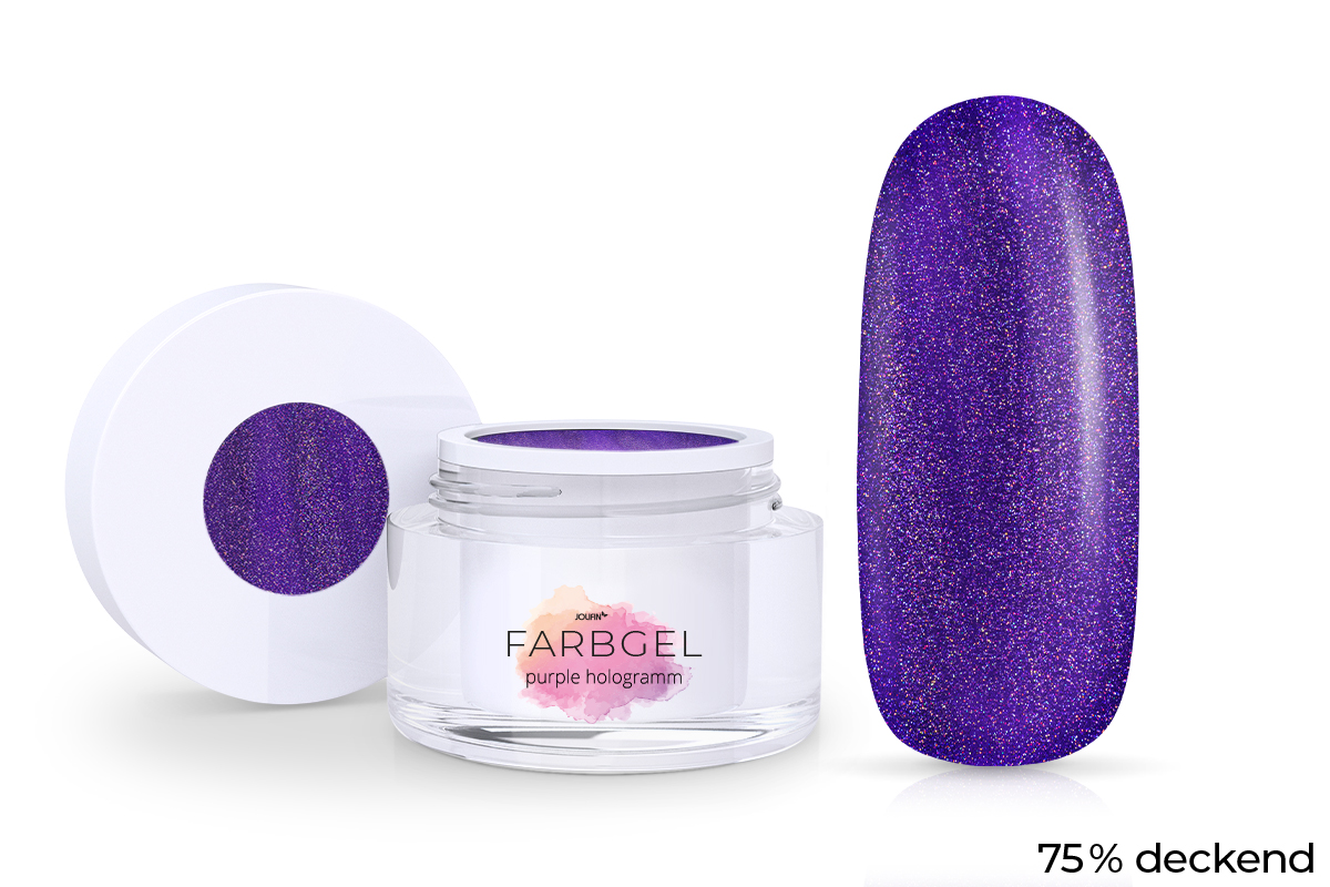 Jolifin colour gel purple hologram 5ml