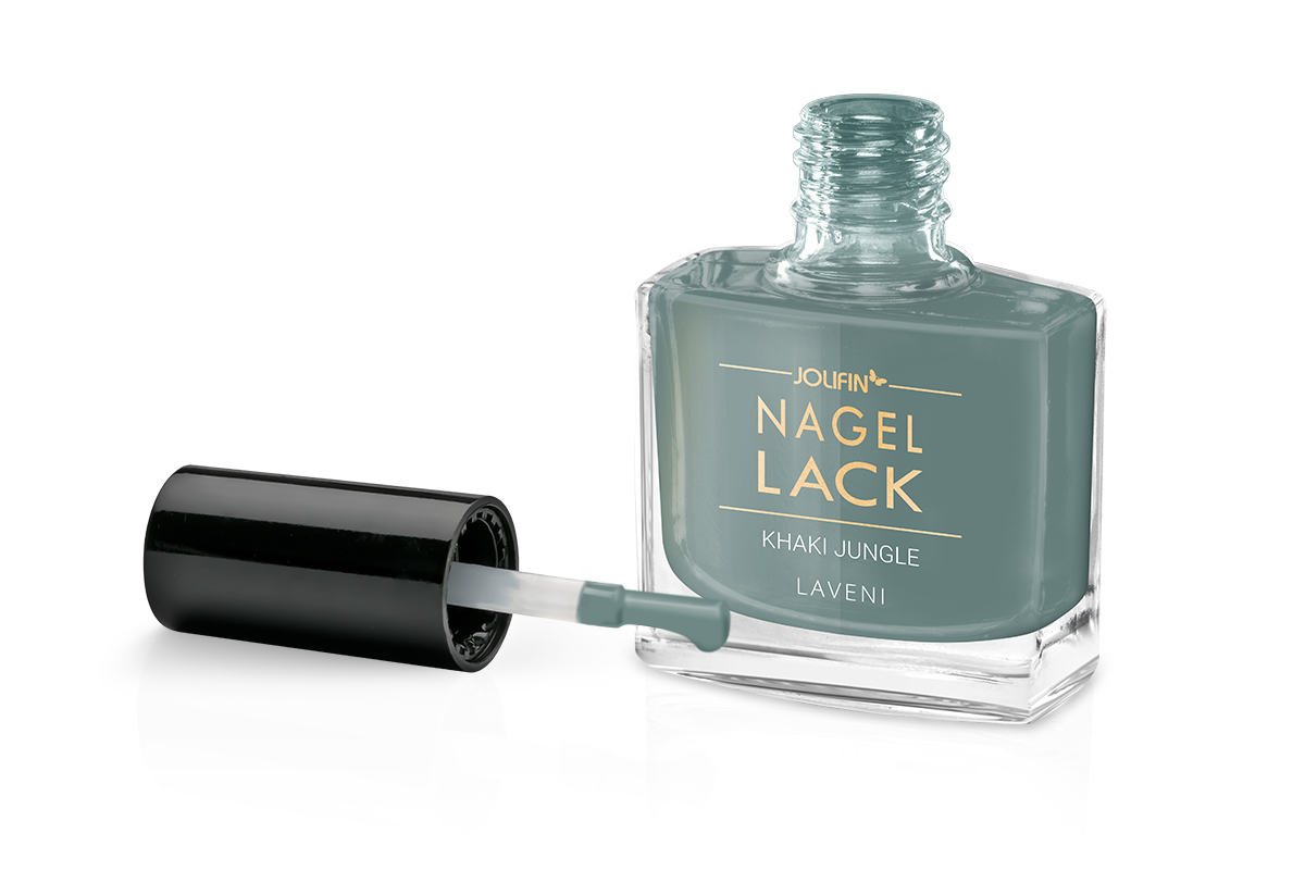 Jolifin LAVENI Nagellack - khaki jungle 9ml