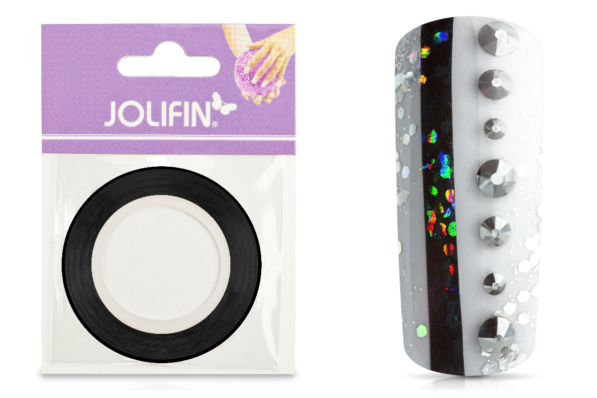 Jolifin Pinstripes hologramm schwarz - 3mm
