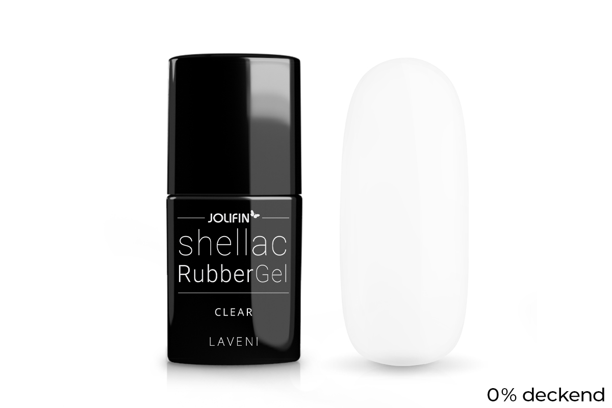 Jolifin LAVENI Shellac RubberGel - clear 11ml 