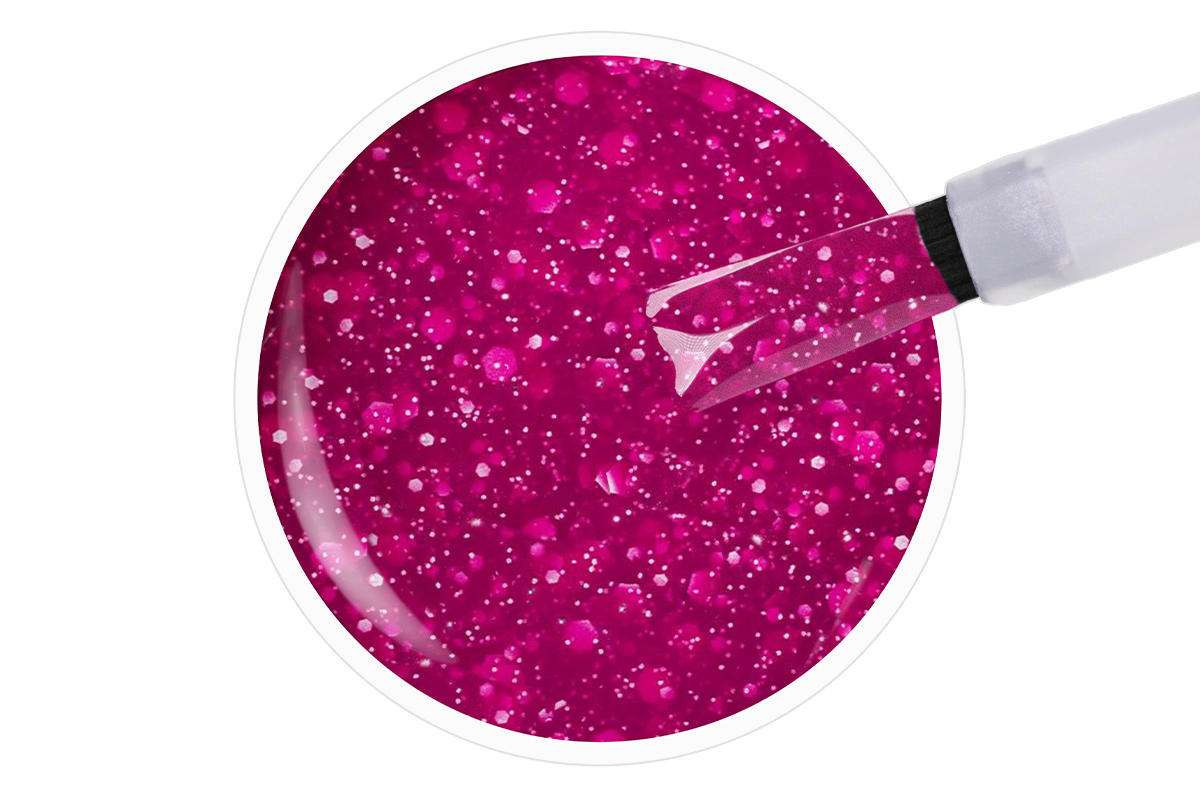 Jolifin LAVENI Shellac PeelOff - Thermo pink-white Glitter 10ml