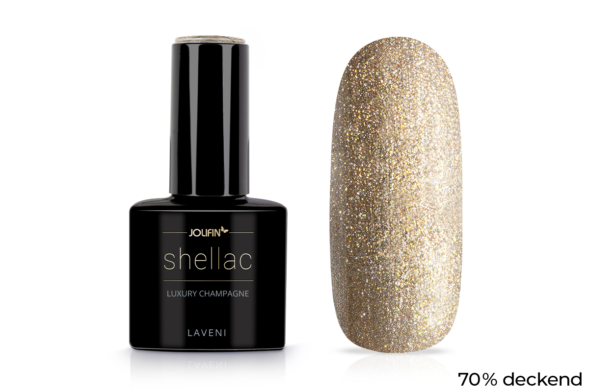 Jolifin LAVENI Shellac - luxury champagne 10ml