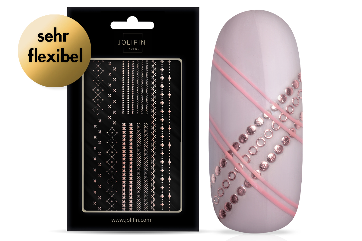 Jolifin LAVENI XL Sticker - Stripes rosé-gold Nr. 3
