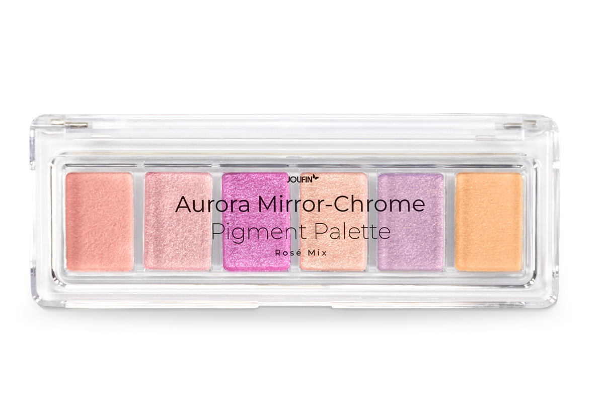 Jolifin Aurora Mirror-Chrome Pigment Palette - Rosé Mix