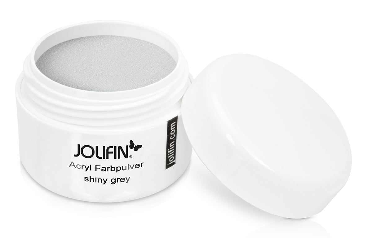 Jolifin Acryl Farbpulver - shiny grey 5g