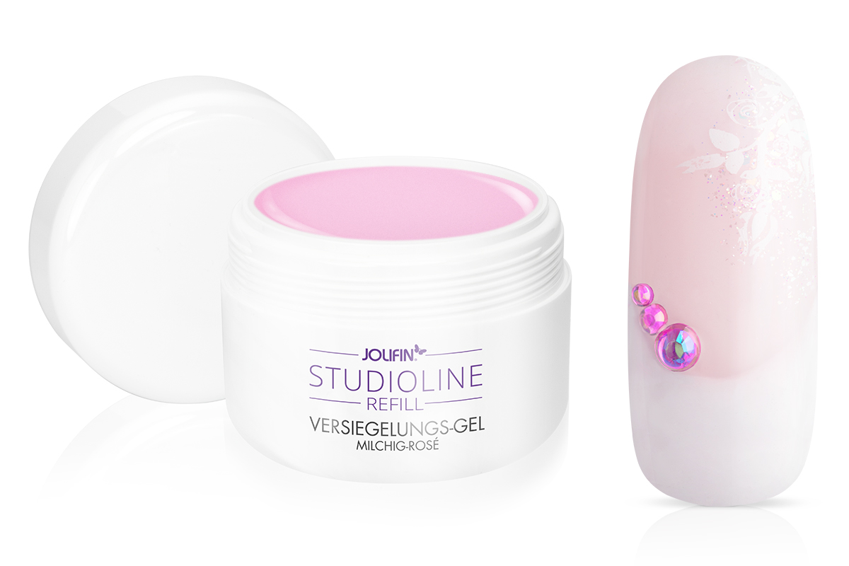 Jolifin Studioline Refill - Versiegelungs-Gel milchig rosé 250ml