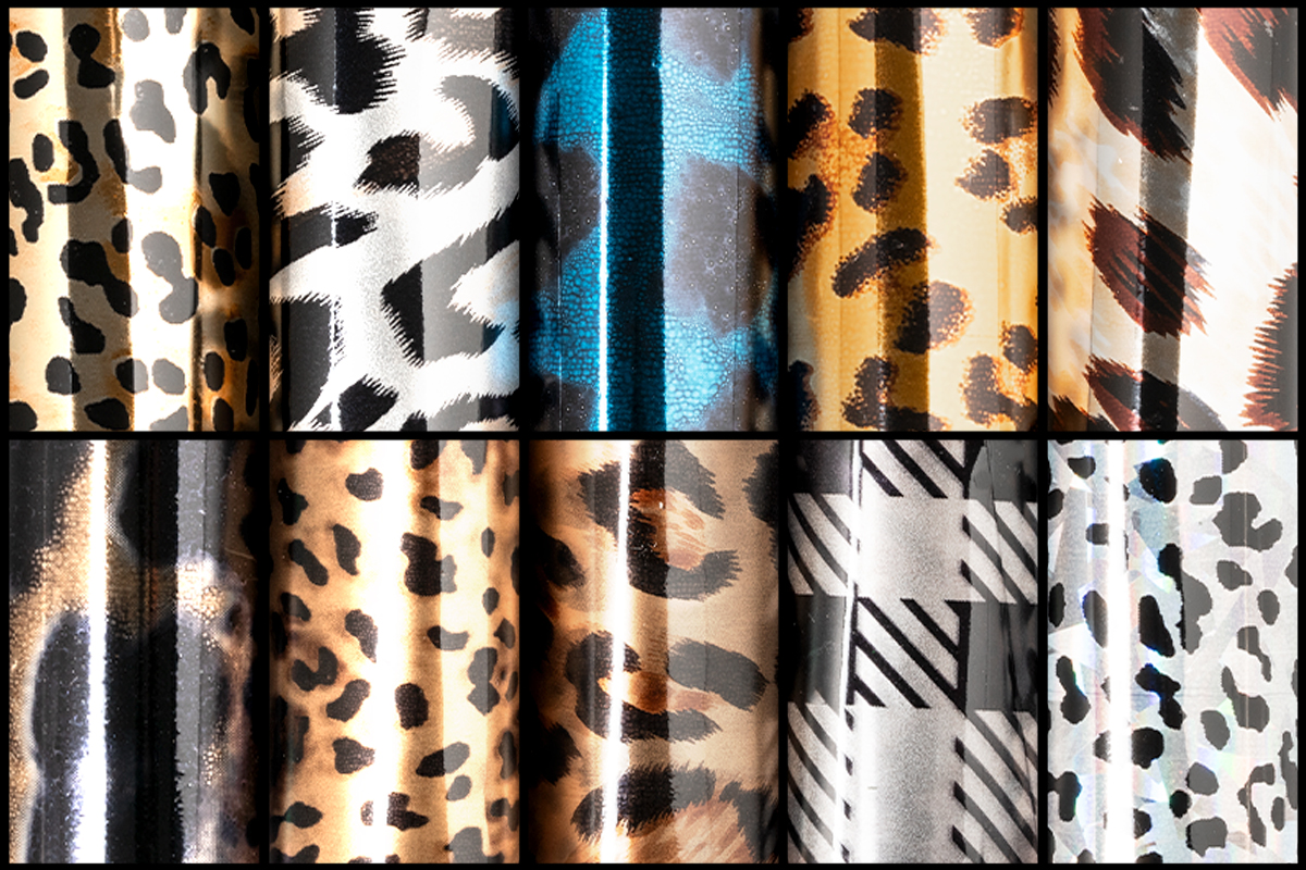 Jolifin Transfer Nail Foils Box - Chrome animalprint