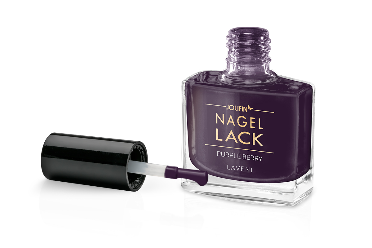 Jolifin LAVENI Nagellack - purple berry 9ml