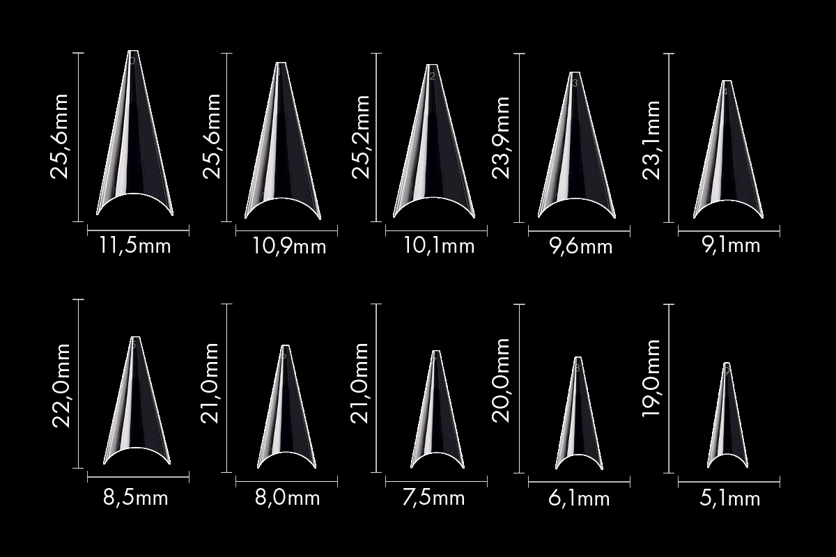 Jolifin 500 Tipbox classic Stiletto clear