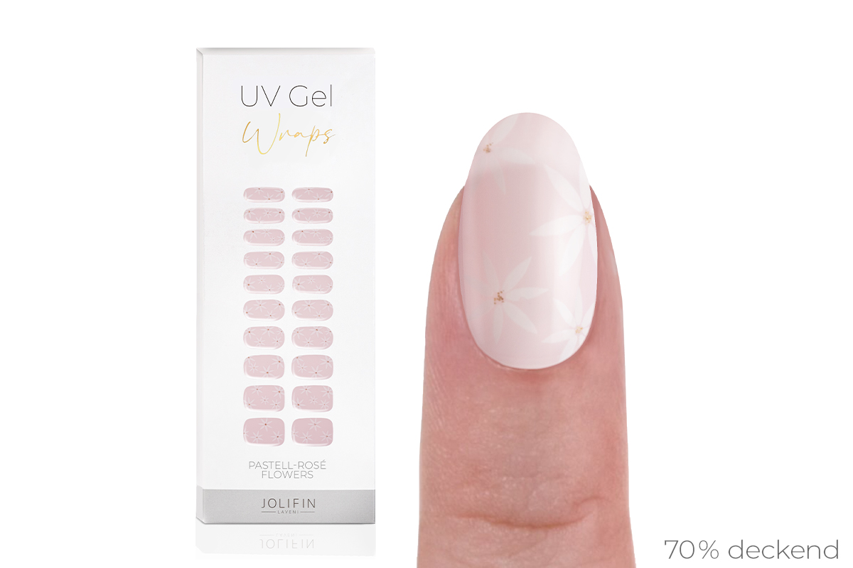 Jolifin LAVENI UV Gel-Wraps - pastell-rosé flowers