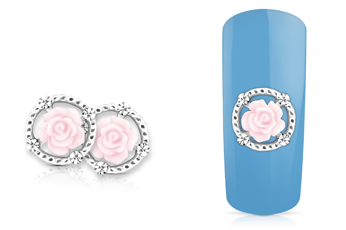 Jolifin Overlay Brosche mit Rose