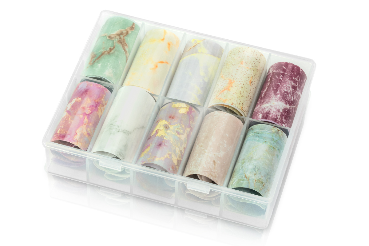 Jolifin Transfer-Nagelfolien Box - Marmor