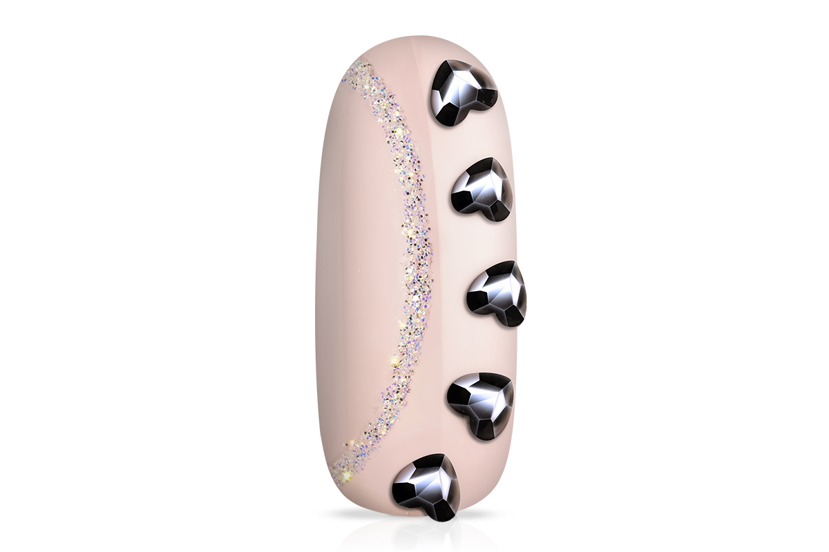 Jolifin LAVENI Strass-Diamonds - black hearts