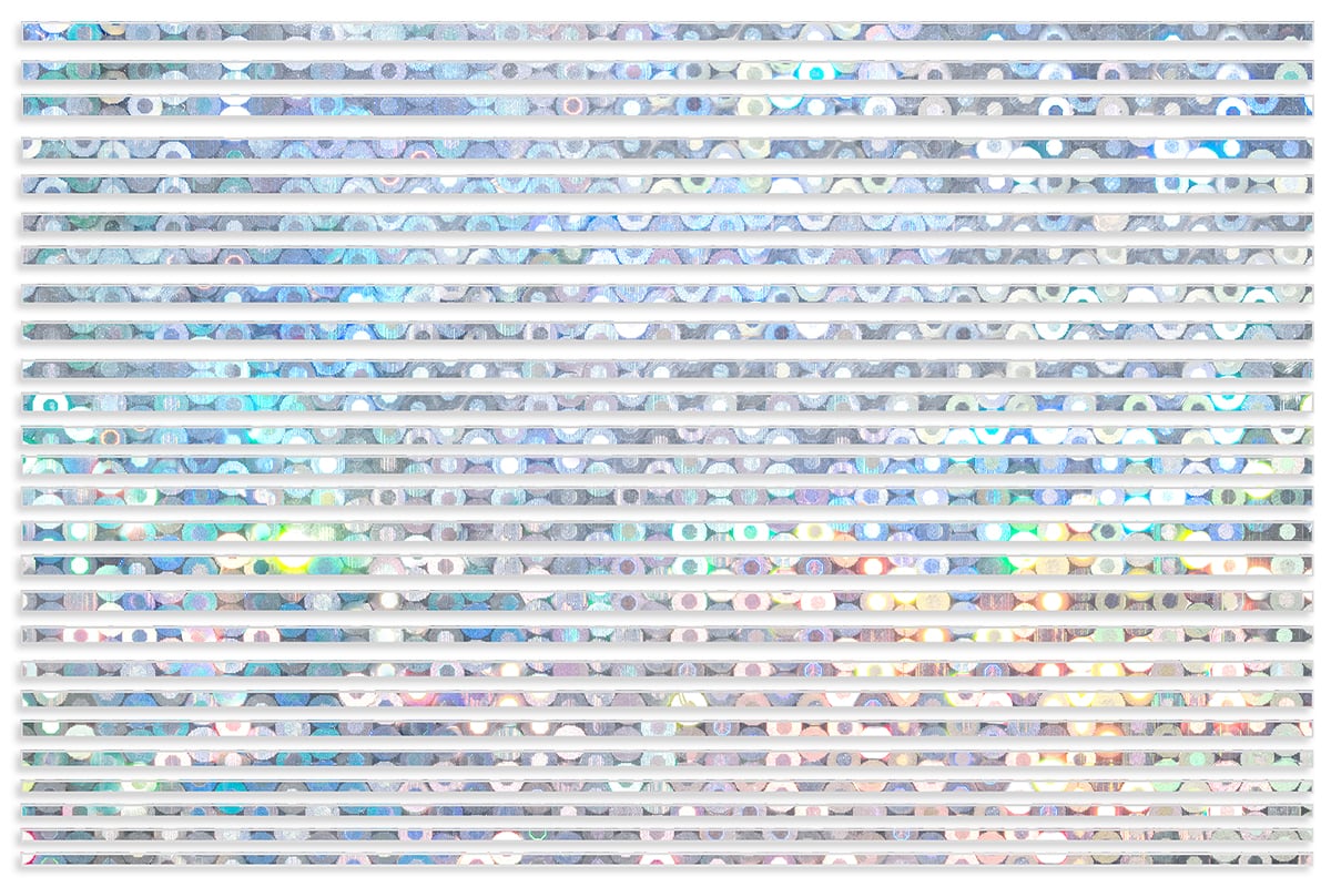 Jolifin Hologramm Sticker - Stripes silver Galaxy