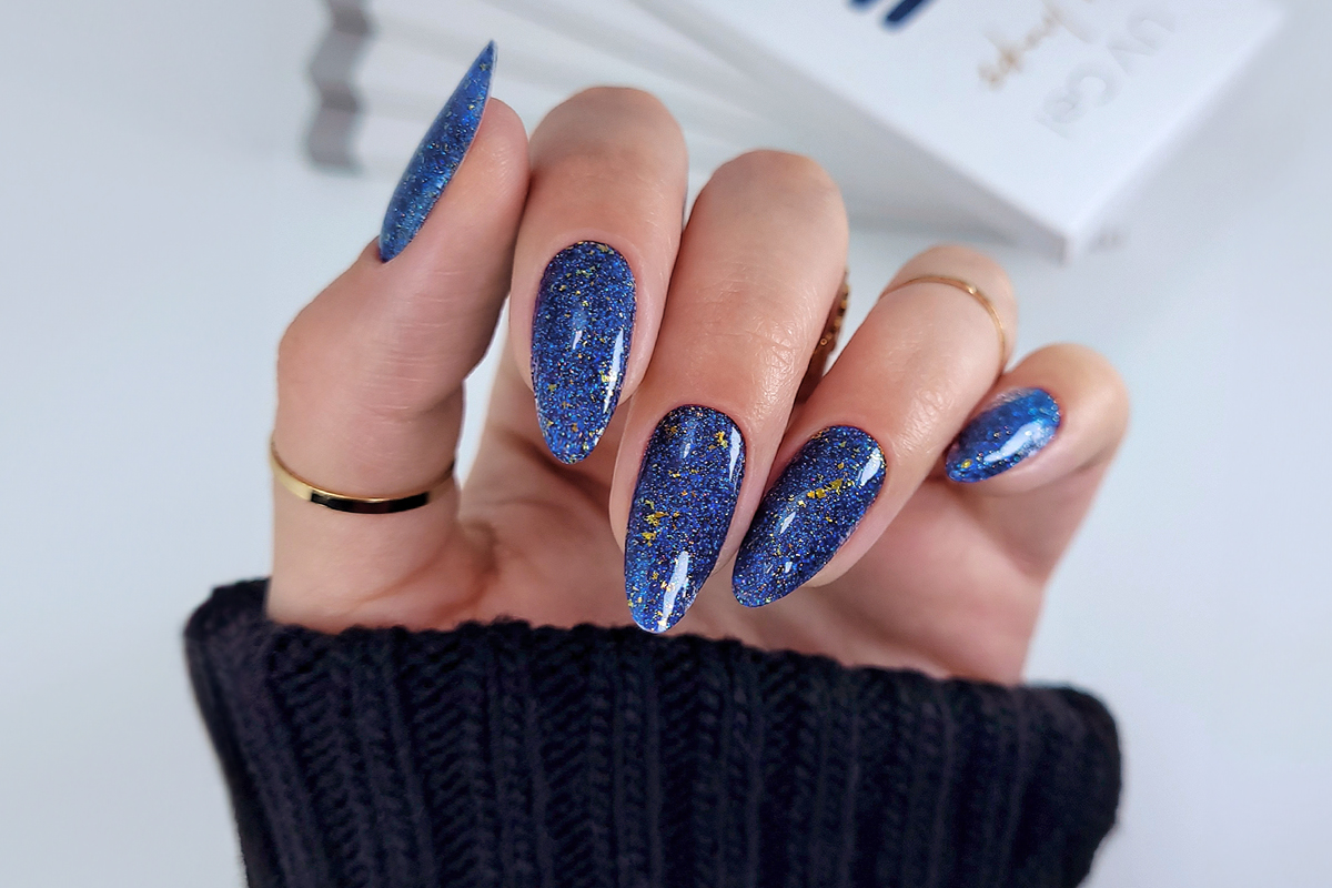 Jolifin LAVENI UV Gel-Wraps - blue galaxy