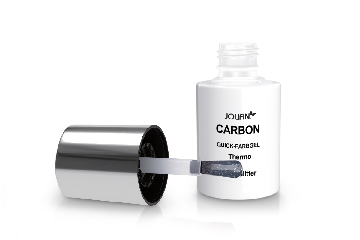 Jolifin Carbon Quick-Farbgel Thermo grey glitter 11ml