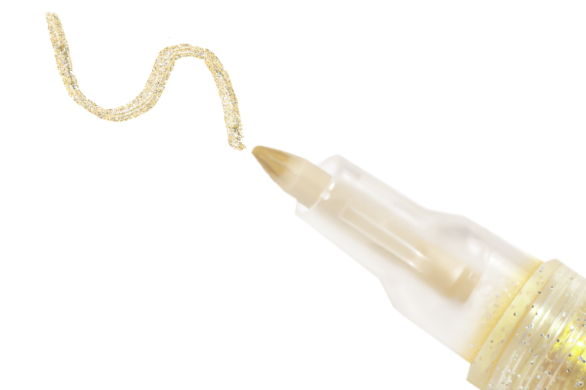 Jolifin LAVENI 3D Nailart-Pen - gold Glitter 3ml
