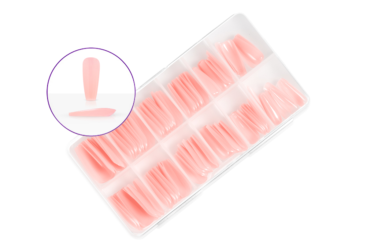 Jolifin 120 Tipbox Press-On Coffin - medium extra strong milky rosé