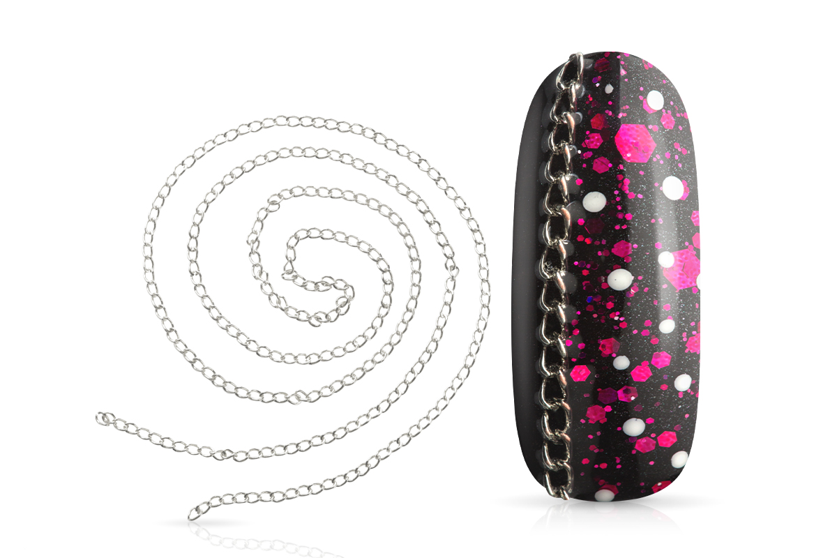 Jolifin nail art chain silver