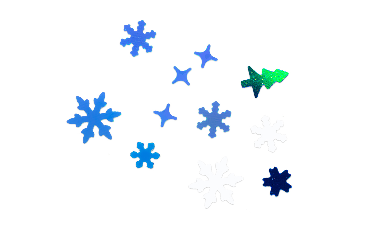 Jolifin Einleger Glitter Display XL - Snowflakes