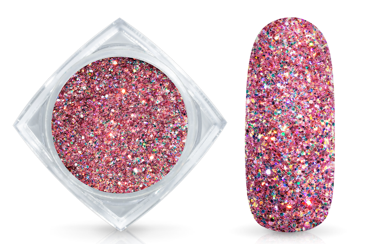 Jolifin Glitterpuder - hologramm rose