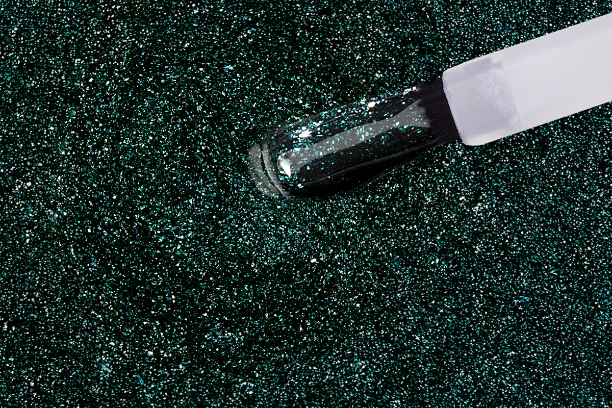 Jolifin LAVENI Shellac - Thermo petrol-türkis glam 10ml