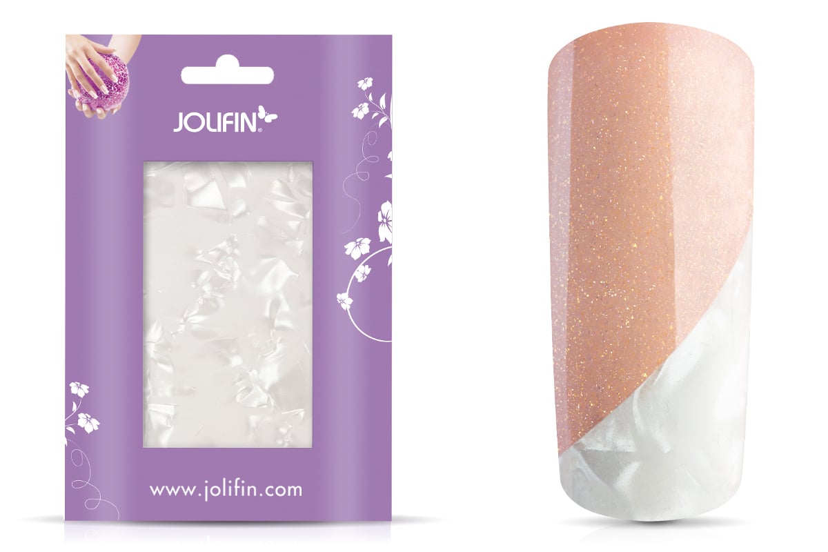 Jolifin Nailart flexi Seashell Wrap white-pearl