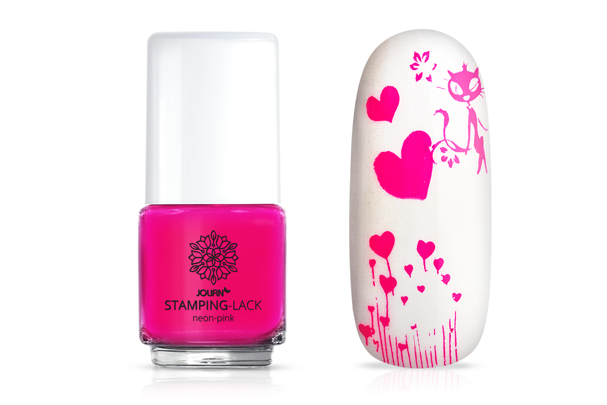 Jolifin Stamping-Lack - neon-pink 12ml