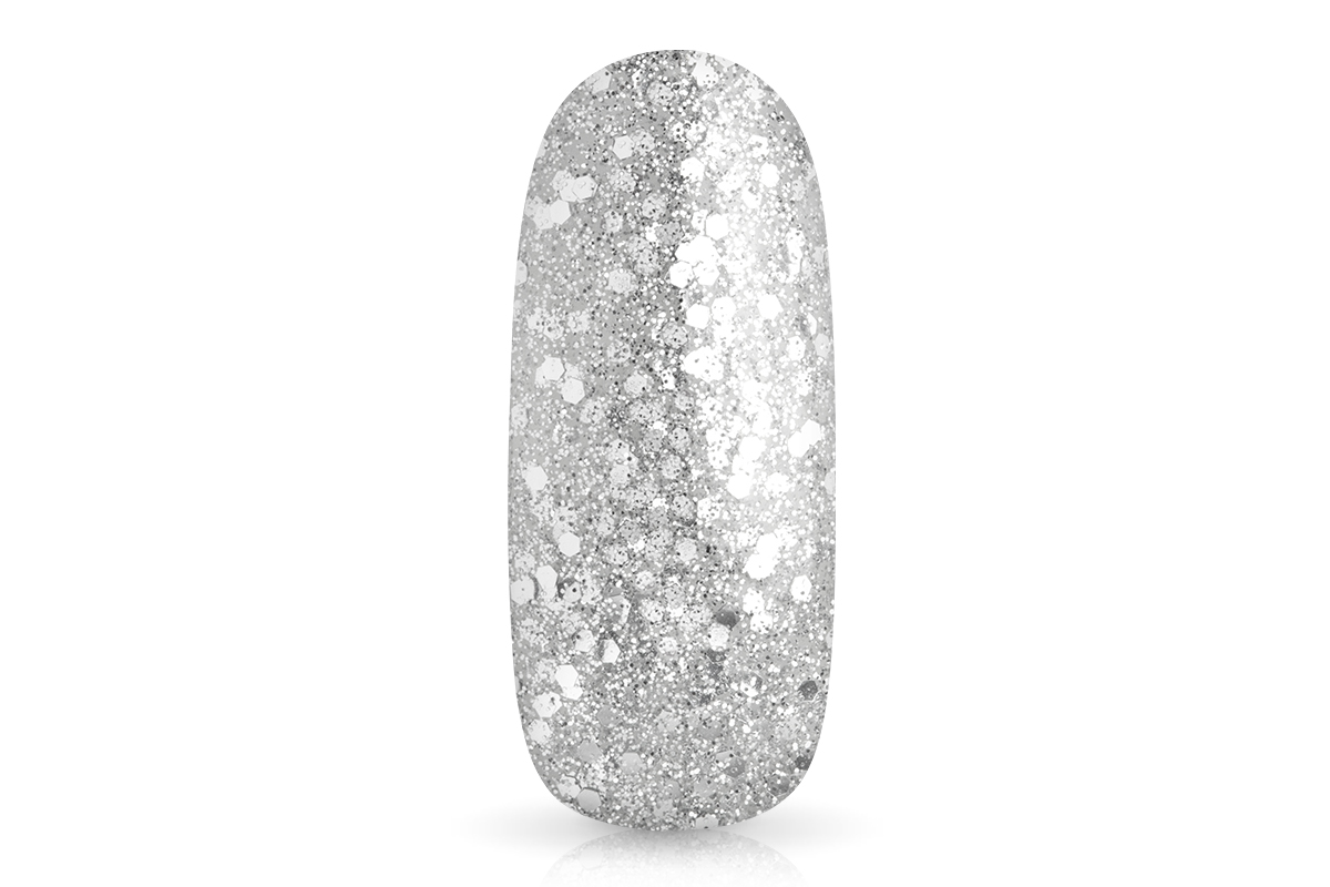 Jolifin LAVENI Farbgel - diamond silver Glitter 5ml