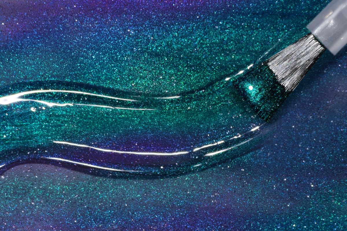 Jolifin LAVENI Shellac - FlashOn chameleon smaragd 10ml