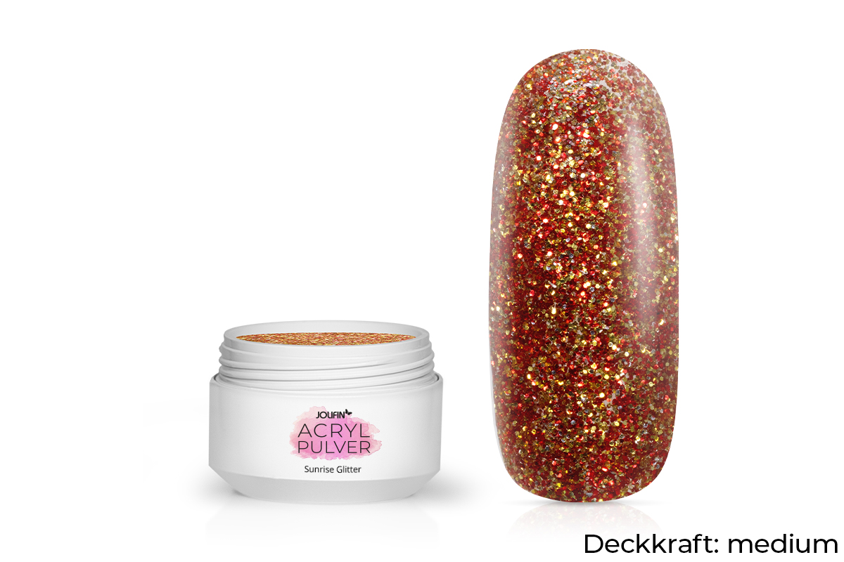 Jolifin Acryl Farbpulver - Sunrise Glitter 5g