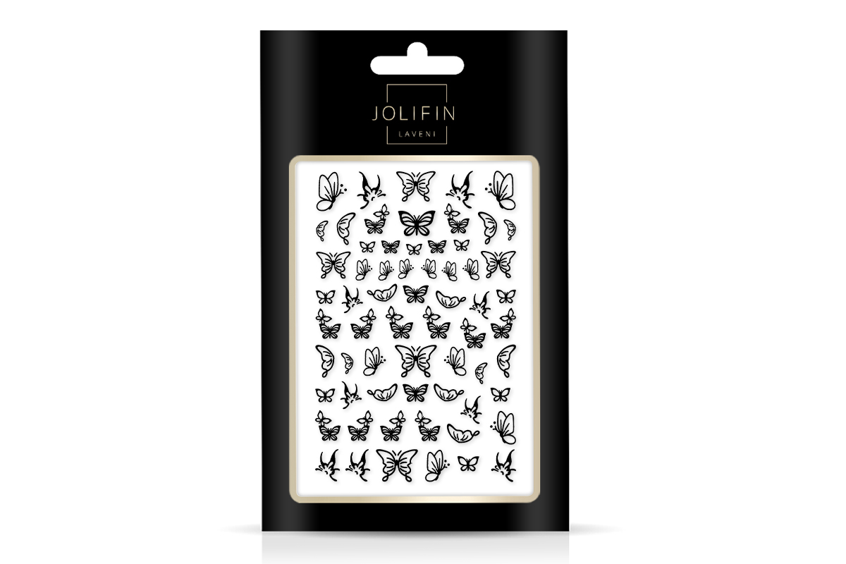 Jolifin LAVENI XL Sticker - Butterfly black 1