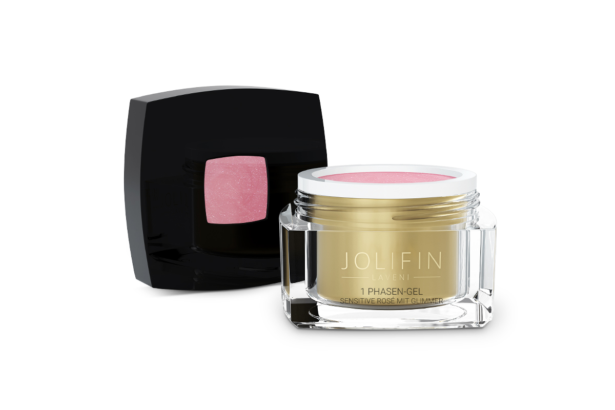 Jolifin LAVENI - 1Phasen-Gel sensitive rosé mit Glimmer 5ml