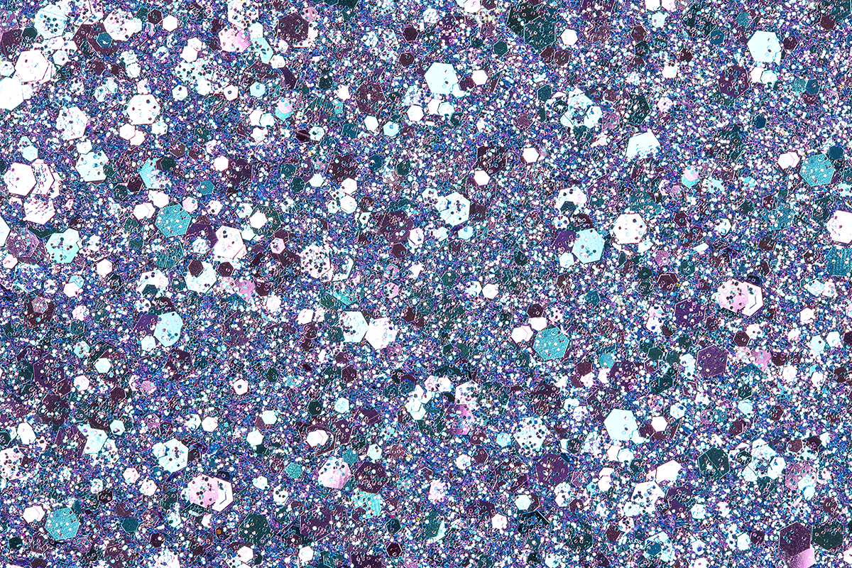 Jolifin Hexagon Glittermix purple-türkis