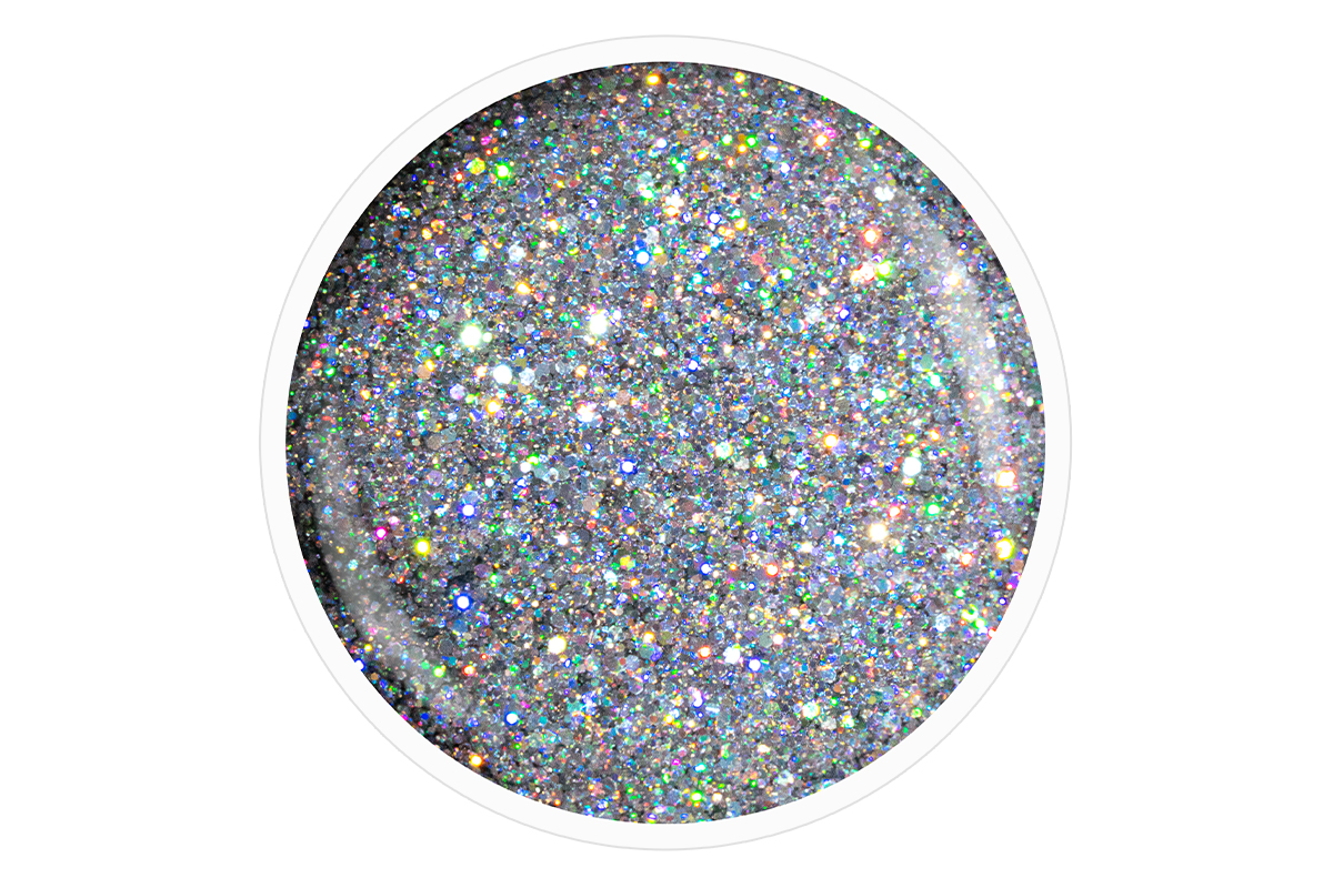 Jolifin LAVENI Shellac - extreme unicorn silver Sparkle 10ml