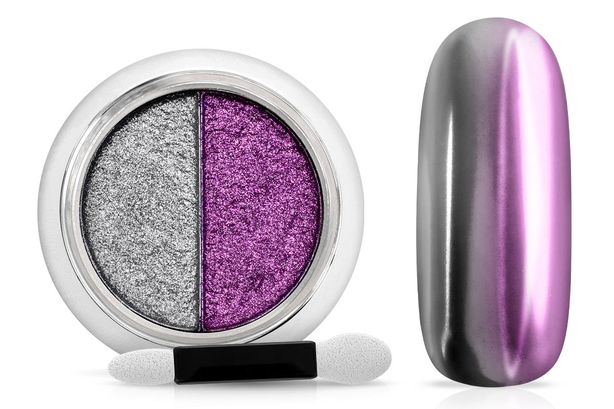 Jolifin Mirror-Chrome Compact Pigment - silver & lavender