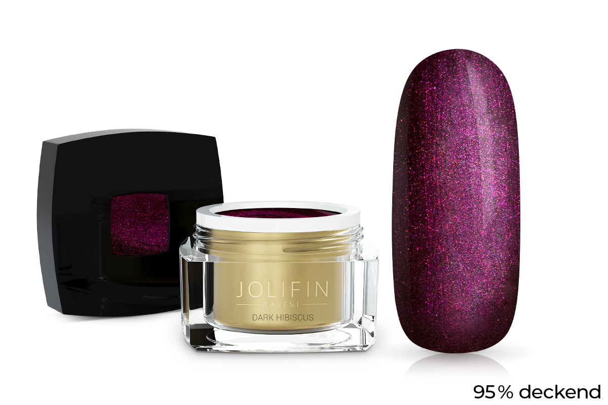 Jolifin LAVENI Farbgel - dark hibiscus 5ml