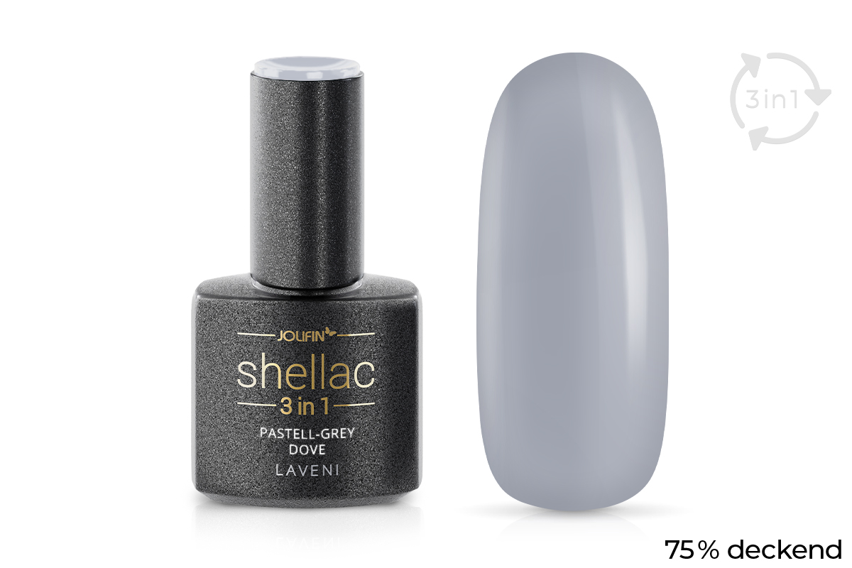 Jolifin LAVENI 3in1 Shellac - pastell-grey dove 10ml Jolifin LAVENI 3in1 Shellac - pastell-grey dove 10ml