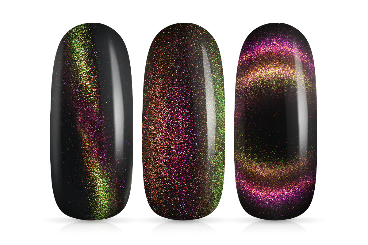 Jolifin LAVENI Shellac - Cat-Eye 9D FlipFlop pink & green 10ml