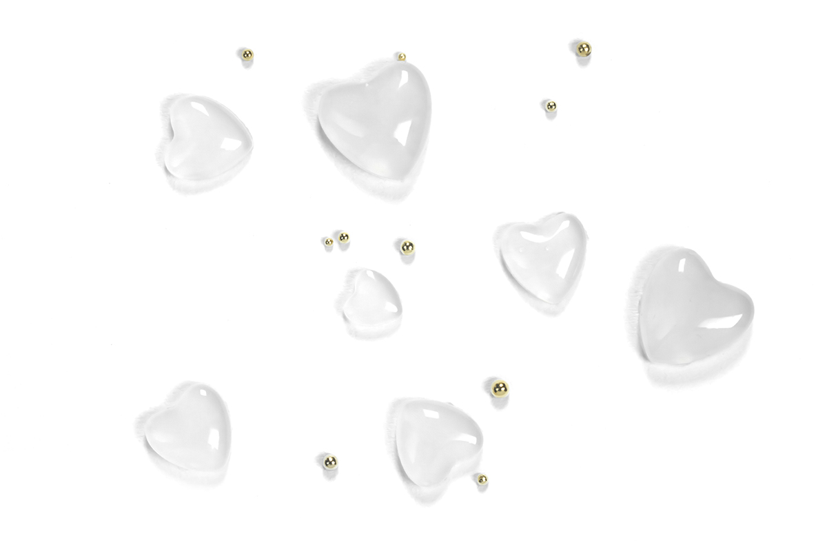 Jolifin LAVENI Overlay Solar - Hearts milky-pink