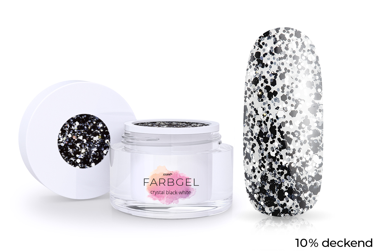 Jolifin Farbgel crystal black-white 5ml