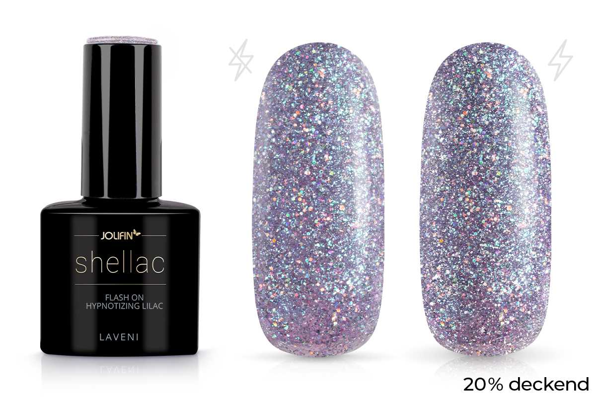 Jolifin LAVENI Shellac - FlashOn hypnotizing lilac 10ml