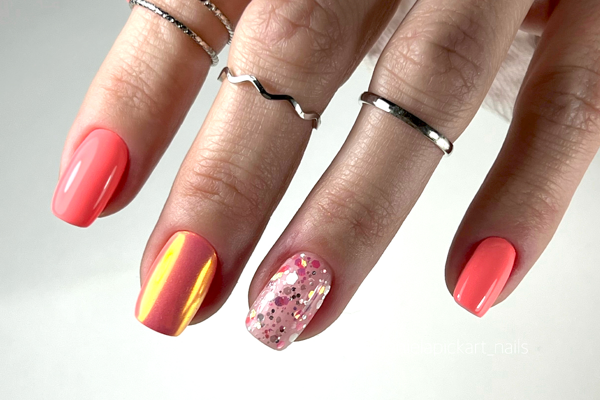 Jolifin LAVENI Shellac - coral dusk 10ml