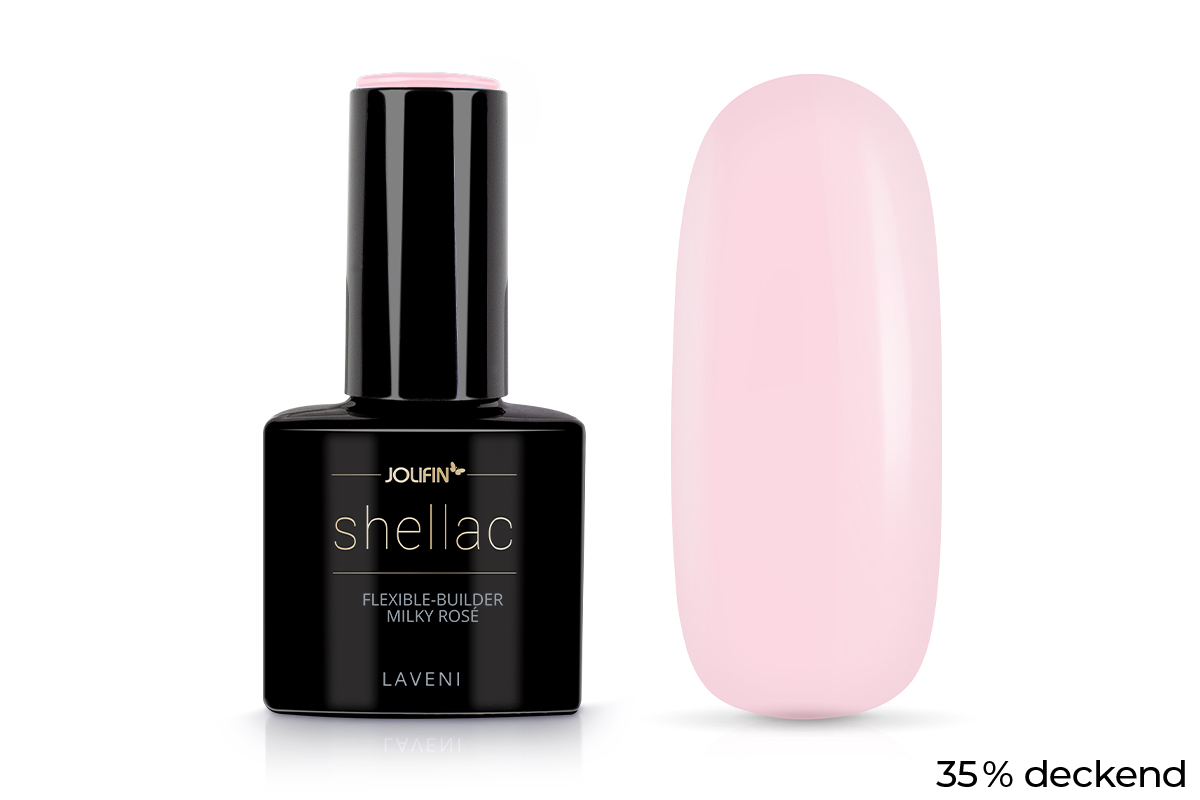 Jolifin LAVENI Shellac - flexible-builder milky rosé 10ml